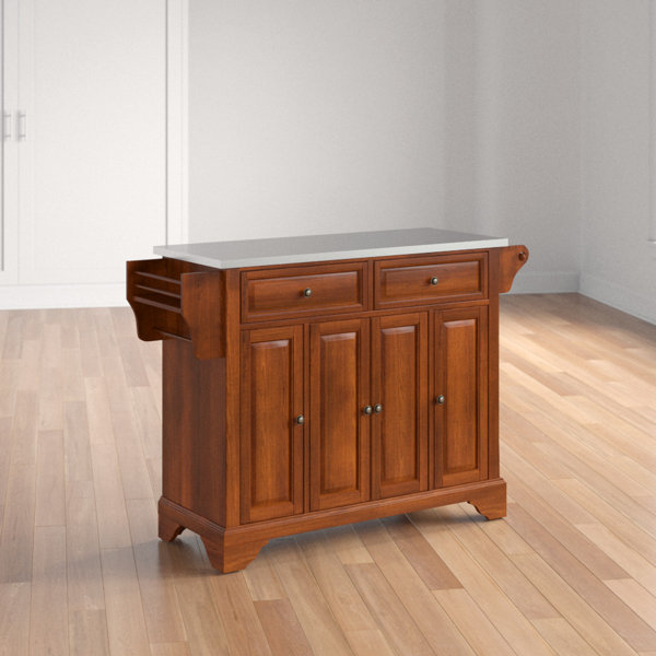 Three Posts™ Haslingden Metal Kitchen Island & Reviews Wayfair